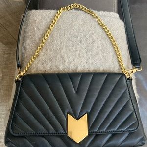 Black Vince Camuto Theon Flap crossbody bag- used twice!!!